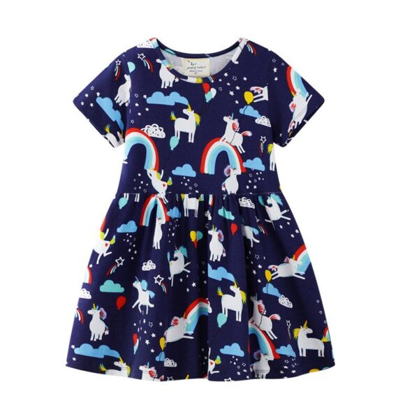 2020 Unicorn Dress vestidos kids dresses for girls Summer girl dress robe fille vestido roupas infantis menina Kids costume New