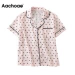 Aachoae-Sweet-Print-Pijamas-Women-Summer-2020-Short-Sleeve-Turn-Down-Collar-Casual-Pijama-Elastic-Waist-Shorts-Lady-Pijama-Mujer