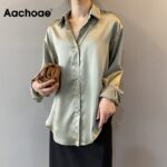Aachoae-Solid-Elegant-Blouse-Women-Turn-Down-Collar-Casual-Office-Shirt-Female-Long-Sleeve-Korean-Ladies-Tops-Blusas-Mujer