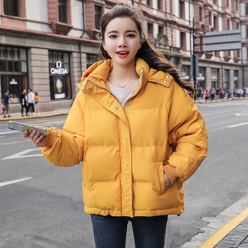 2020 New Autumn Winter Jacket Hooded Women Coat Loose Cotton-padded Short Jackets Female Parka Warm Casual Plus Size Overcoat