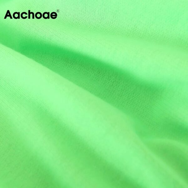 Aachoae Fashion Hoodies Women Zipper Hooded Sweatshirt Solid Batwing Long Sleeve Casual Crop Top Green Sweatshirt Woman Outwear