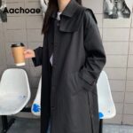 Aachoae-Casual-Trench-Coat-2020-Long-Windbreaker-Women-Korean-Single-Breasted-Coat-With-Belt-Solid-Long-Sleeve-Pockets-Outerwear