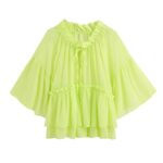 Aachoae-Women-Ruffled-See-Through-Blouses-Fashion-Bow-Tie-Flare-Sleeve-Chiffon-Blouse-Solid-Sweet-Transparent-Shirt-Ladies-Tops