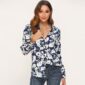 Aachoae Long Sleeve Casual Blouse Women 2020 Floral Print Loose Elegant Shirt Blouse Ladies Office Turn Down Collar Top Blusas