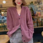 Aachoae-Pure-Cardigan-Sweater-Women-Loose-Korean-Style-Knitted-Tops-Lady-Long-Sleeve-Pocket-Casual-Sweaters-V-Neck-Outerwear