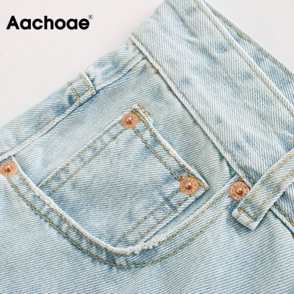 Aachoae Retro Solid Harem Pants Jeans Women Casual Loose Long Length Jeans Female Baggy Basic Office Lady Denim Trousers 2020