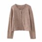 Aachoae Women Casual Knitted Cardigan Sweater Spring 2020 Solid Single Breasted Cardigan Coat Ladies Fashion Long Sleeve Outwear