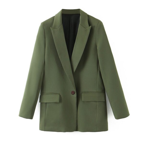 Aachoae Women Office Wear Suit Blazer 2020 Solid Casual Single Breasted Coat Jacket Long Sleeve Notched Collar Pockets Blazers