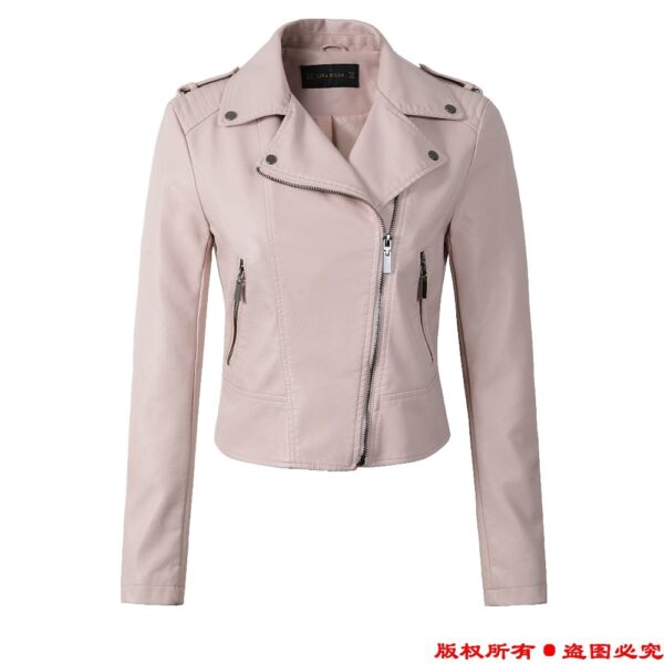Brand Motorcycle PU Leather Jacket Women Winter And Autumn New Fashion Coat 4 Color Zipper Outerwear jacket New 2020 Coat HOT