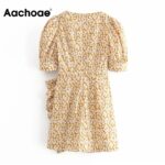 Aachoae-Vintage-Floral-Print-Ruffle-Mini-Dress-Women-Puff-Short-Sleeve-Elegant-Party-Dress-Ladies-Boho-V-Neck-Summer-Dresses