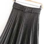 Aachoae-Women-Pleated-Skirt-Spring-High-Waist-Belt-Solid-Color-Zipper-Lady-Skirts-Elegant-Female-Saias-Loose-Mid-length-Skirt