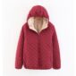 Women Autumn Winter Parkas Coat Jackets Female Lamb Hooded Plaid Long Sleeve Warm Winter Jacket Plus Size S~3XL casaco feminino