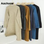 Aachoae-Solid-Knitted-Long-Sweater-Women-Batwing-Long-Sleeve-Loose-Casual-Cardigans-Sweaters-Pocket-Soft-Home-Style-Ladies-Tops