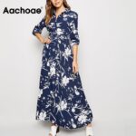 Aachoae-2020-Floral-Print-Long-Women-Dress-Vintage-Loose-Female-Buttons-Shirt-Dress-Turn-Down-Collar-Ladies-Office-Split-Dresses