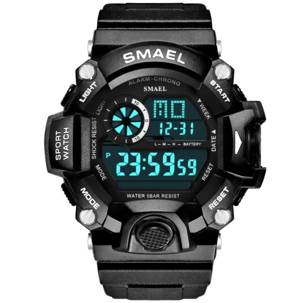 Watches Men Digital Watch White SMAEL Sport Watch 50M Waterproof Auto Date relogio masculino Digital Military Watches Mens Sport