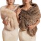 Fur Faux Winter Bolero Women Bridal Shawl Wedding Cape In Stock Bridal Cloaks Wedding Coat Jacket For Evening Party