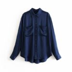 Aachoae-Women-Vintage-Satin-Blouse-Casual-Solid-Shirt-2020-Turn-Down-Collar-Office-Shirt-Long-Sleeve-Pockets-Blouse-Top-Blusas