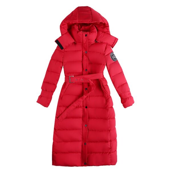 women's X-long thick parka winter solid jackets 2020 with sashes epaulet hooded plus size warm coat female outwear giacca donna