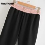 Aachoae-Women-Daily-Patchwork-Long-Pants-Elastic-Waist-Casual-Trousers-Full-Length-Loose-Sport-Sweatpants-Female-Pantalon-Mujer