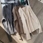 Aachoae-2020-Autumn-Casual-Knitwear-Sweater-Women-V-Neck-Solid-Cardigan-Tops-Long-Sleeve-Ladies-Sweaters-Winter-Cardigans-Mujer
