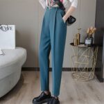Aachoae-Office-Suit-Pants-Women-High-Waist-Chic-Pleated-Trousers-Female-Solid-Color-Casual-Long-Pants-With-Belt-Pantalones-Mujer