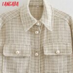 Tangada-Women-Plaid-Pattern-Thick-Coats-Jacket-Pearl-Buttons-Long-sleeves-pocket-2020-Ladies-Elegant-Autumn-Winter-coat-3R19