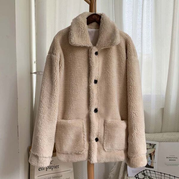 2020 Winter Thicken Warm Teddy Fur Jacket Coat Women Casual Fashion Lamb Faux Fur Overcoat Fluffy Cozy Loose Outerwear Female