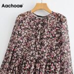 Aachoae-Boho-Style-Floral-Print-Pleated-Dress-Long-Sleeve-Women-Mini-Dress-O-Neck-Loose-Ladies-Dresses-Beach-Sundress-Ropa-Mujer