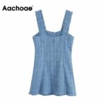Aachoae-Chic-Spaghetti-Strap-Tweed-Mini-Dress-Women-Fashion-Jewel-Buttons-Party-Dress-Elegant-Sleeveless-Backless-Summer-Dresses