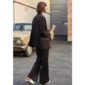 AEL Vintage Autumn Winter Women Pant Suit Dark brown loose Blazer Jacket & Wide leg Pant 2019 Office Women Suits Female Sets