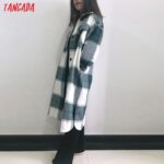 Tangada-2020-Autumn-Winter-Women-green-plaid-Long-Coat-Jacket-Casual-Warm-Overcoat-Fashion-Long-Coats-AI35