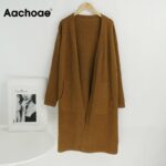 Aachoae-Solid-Knitted-Long-Sweater-Women-Batwing-Long-Sleeve-Loose-Casual-Cardigans-Sweaters-Pocket-Soft-Home-Style-Ladies-Tops