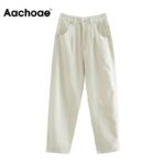 Aachoae-Casual-Women-Slouchy-Jeans-Pleated-Loose-Harem-Pants-Lady-Zipper-Fly-Office-Basic-Denim-Long-Trousers-Solid–Jeans-Mujer