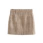 Aachoae Women Fashion Houndstooth Plaid Mini Skirt 2020 High Waist Back Pleated Skirts Female Elegant A Line Tweed Zipper Skirt