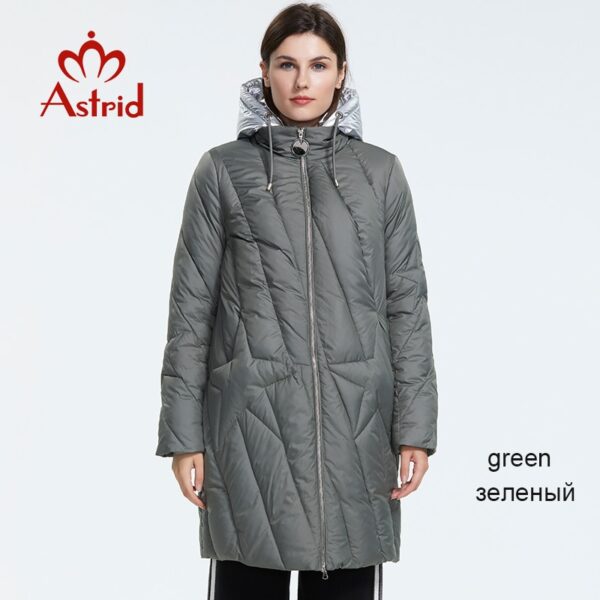 New 2018 winter jacket women Fashion Design Golden Hooded Winter Jacket Women Warm Long FR-5076