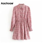 Aachoae-2020-Floral-Print-Shirt-Dress-Long-Sleeve-Casual-Mini-Dress-Female-Turn-Down-Collar-Lady-Office-Dresses-Vestido-Mujer