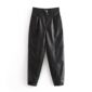 Aachoae 2020 Women Black Faux Leather Pants Fashion Streetwear Loose Harem Pants Ladies Winter Pu Leater Long Trousers