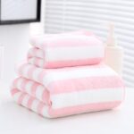 2pcs/set-Bath-Towel-Set-Solid-Color-Large-Thick-Bath-Towel-Bathroom-Hand-Face-Shower-Towels-Home-For-Adults-Kids