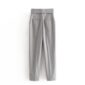 Aachoae Women Office Lady Gray Suit Pants With Belt 2020 High Waist Casual Long Trousers Female Pockets Pleated Solid Pants