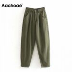 Aachoae-Women-Streetwear-Pleated-Mom-Jeans-High-Waist-Loose-Slouchy-Jeans-Pockets-Boyfriend-Pants-Casual-Ladies-Denim-Trousers