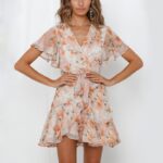 Aachoae-Boho-Floral-Print-Mini-Chiffon-Dress-V-Neck-Flare-Short-Sleeve-Beach-Dress-Summer-Bandage-Ruffle-A-Line-Dress-Robe-Femme