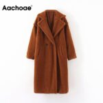 Aachoae-Winter-Casual-Solid-Teddy-Coat-Women-Long-Sleeve-Fleece-Long-Jacket-Turn-Down-Collar-Lamb-Fur-Coat-Outerwear-Fourrure