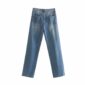 Aachoae Ripped Jeans Pants For Women High Waist Streetwear Cowboy Trousers Loose Casual Long Pants Ladies Bottoms Jean Femme