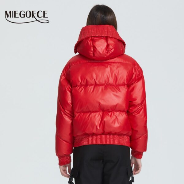 MIEGOFCE 2020 New Design Winter Coat Women's Jacket Insulated Cut Waist Length With Pockets Casual Parka Stand Collar Hooded