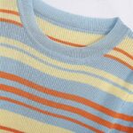 Aachoae-Fashion-Multicolor-Striped-Knitted-T-Shirt-Women-Casual-O-Neck-Bodycon-Tops-Ladies-Short-Sleeve-Summer-Tunic-Tshirts