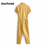 Aachoae-Solid-Office-Wear-Jumpsuit-Women-Turn-Down-Collar-Casual-Jumpsuit-With-Belt-Baggy-Short-Sleeve-Full-Length-Jump-Suit