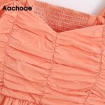 Aachoae-Solid-Chic-Ruffled-Cotton-Blouse-Women-Sweet-V-Neck-Stretch-Pleated-Crop-Top-Female-Puff-Long-Sleeve-Stylish-Shirt-Blusa