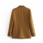 2020 Winter Women Double Breasted Blazer Coat Office Lady Slim Elegant Jackets