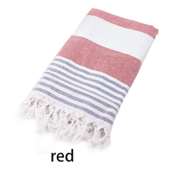 Beach Towel Turkish Bath Towel Striped Cotton Tassel Towel Travel Camping Sauna Beach Gym Swimming Pool Blanket Surgery Shawl