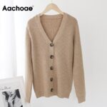 Aachoae-Women-Elegant-V-Neck-Solid-Cardigan-2020-Autumn-Winter-Casual-Knitted-Sweater-Female-Long-Sleeve-Single-Breasted-Coat
